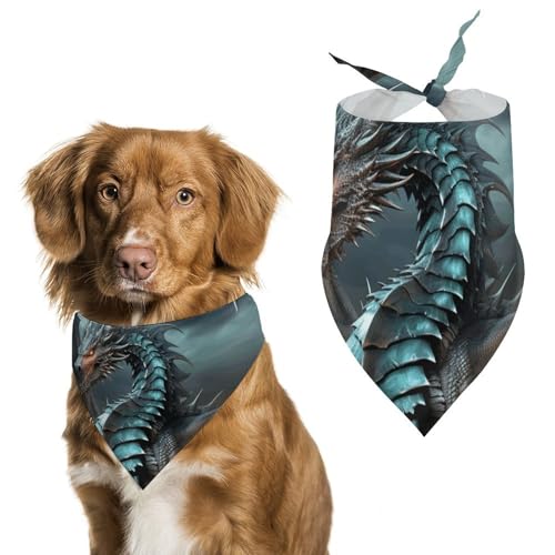 Cool Dragon Hundehalstücher zum Füttern und Pflegen, dreieckige Haustier-Lätzchen, waschbar, Haustier-Schal für Katzen und Hunde Cool Dragon Hundehalstücher zum Füttern und Pflegen, dreieckige Haustier-Lätzchen, waschbar, Haustier-Schal für Katzen und Hunde von HETVBNS