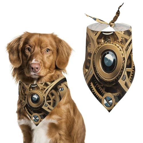 Cool Steampunk Gears Hundehalstücher zum Füttern und Pflegen, dreieckige Haustier-Lätzchen, waschbar, Haustier-Schal für Katzen und Hunde Cool Steampunk Gears Hundehalstücher zum Füttern und Pflegen, dreieckige Haustier-Lätzchen, waschbar, Haustier-Schal für Katzen und Hunde von HETVBNS