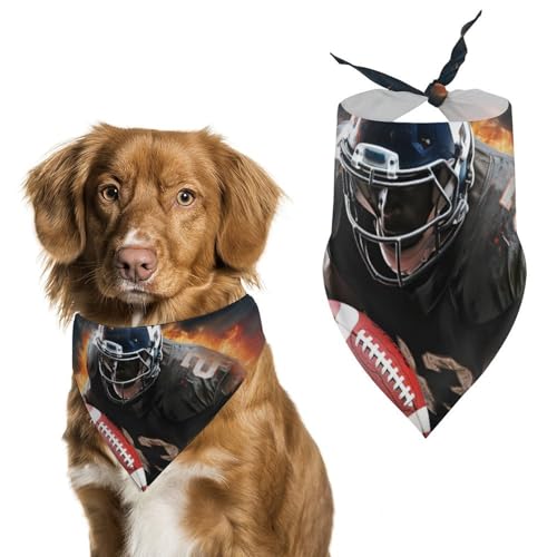 Coole American Football Hundehalstücher zum Füttern und Pflegen, dreieckige Haustier-Lätzchen, waschbar, Haustier-Schal für Katzen und Hunde Coole American Football Hundehalstücher zum Füttern und Pflegen, dreieckige Haustier-Lätzchen, waschbar, Haustier-Schal für Katzen und Hunde von HETVBNS