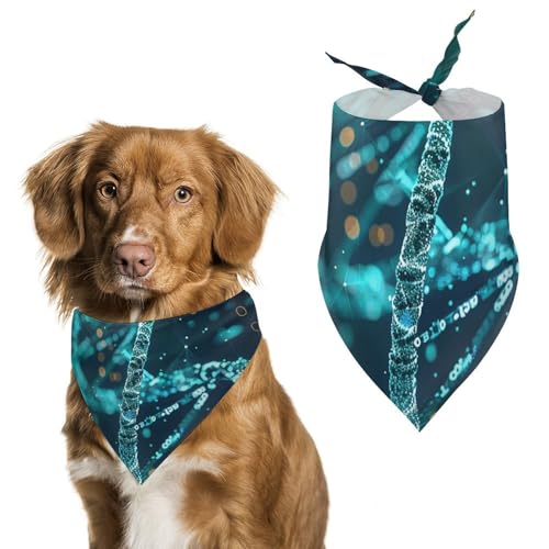 DNA Doppel-Helix-Hundehalstücher zum Füttern und Pflegen, dreieckige Haustier-Lätzchen, waschbar, Haustier-Schal für Katzen und Hunde DNA Doppel-Helix-Hundehalstücher zum Füttern und Pflegen, dreieckige Haustier-Lätzchen, waschbar, Haustier-Schal für Katzen und Hunde von HETVBNS