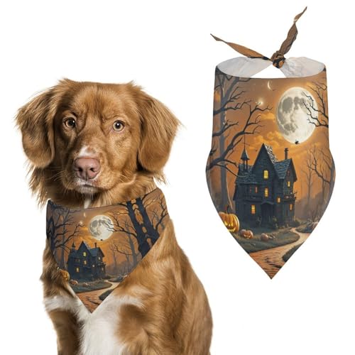Gruselige Halloween-Hundehalstücher zum Füttern und Pflegen, dreieckige Haustier-Lätzchen, waschbar, Haustier-Schal für Katzen und Hunde Gruselige Halloween-Hundehalstücher zum Füttern und Pflegen, dreieckige Haustier-Lätzchen, waschbar, Haustier-Schal für Katzen und Hunde von HETVBNS