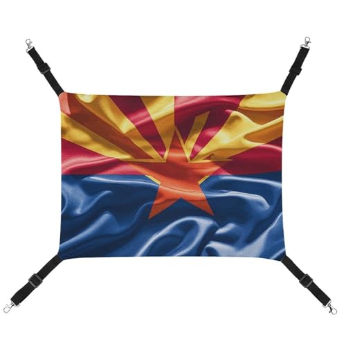 HETVBNS Arizona-Flagge, Standard-Haustier-Hängematte für Katzen und Hunde, weiche, atmungsaktive Canvas-Hängematte mit verstellbaren Trägern, bequemes und langlebiges Hängebett für kleine bis HETVBNS Arizona-Flagge, Standard-Haustier-Hängematte für Katzen und Hunde, weiche, atmungsaktive Canvas-Hängematte mit verstellbaren Trägern, bequemes und langlebiges Hängebett für kleine bis von HETVBNS