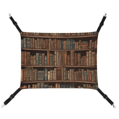 HETVBNS Bibliothek Bücherregal Buch Haustier Hängematte für Katzen & Hunde, weiche atmungsaktive Leinwand Hängematte mit verstellbaren Riemen, bequemes und langlebiges Hängebett für kleine bis HETVBNS Bibliothek Bücherregal Buch Haustier Hängematte für Katzen & Hunde, weiche atmungsaktive Leinwand Hängematte mit verstellbaren Riemen, bequemes und langlebiges Hängebett für kleine bis von HETVBNS