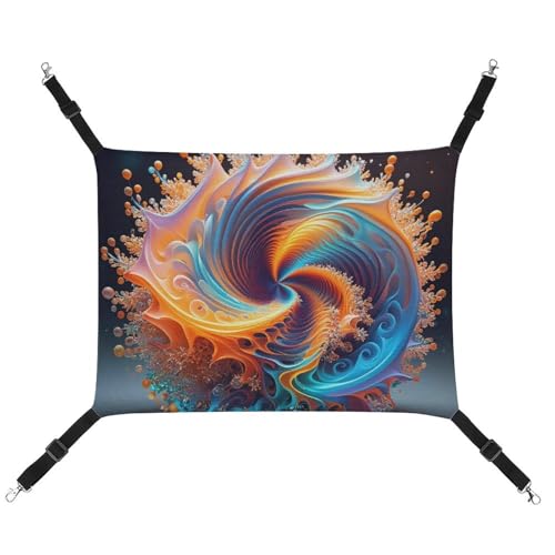 HETVBNS Bunte drehbare Haustier-Hängematte für Katzen und Hunde, weiche, atmungsaktive Canvas-Hängematte mit verstellbaren Riemen, bequemes und langlebiges Hängebett für kleine bis mittelgroße HETVBNS Bunte drehbare Haustier-Hängematte für Katzen und Hunde, weiche, atmungsaktive Canvas-Hängematte mit verstellbaren Riemen, bequemes und langlebiges Hängebett für kleine bis mittelgroße von HETVBNS