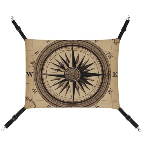HETVBNS Compass Wind Road Map Haustier-Hängematte für Katzen & Hunde, weiche, atmungsaktive Canvas-Hängematte mit verstellbaren Riemen, bequemes und langlebiges Hängebett für kleine bis mittelgroße HETVBNS Compass Wind Road Map Haustier-Hängematte für Katzen & Hunde, weiche, atmungsaktive Canvas-Hängematte mit verstellbaren Riemen, bequemes und langlebiges Hängebett für kleine bis mittelgroße von HETVBNS