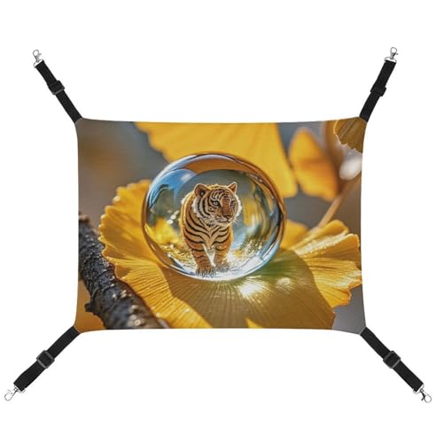 HETVBNS Crystal Tiger Haustierhängematte für Katzen & Hunde, weiche atmungsaktive Canvas-Hängematte mit verstellbaren Riemen, bequemes und langlebiges Hängebett für kleine bis mittelgroße Haustiere HETVBNS Crystal Tiger Haustierhängematte für Katzen & Hunde, weiche atmungsaktive Canvas-Hängematte mit verstellbaren Riemen, bequemes und langlebiges Hängebett für kleine bis mittelgroße Haustiere von HETVBNS