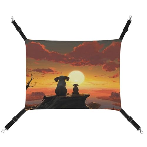 HETVBNS Elephant and Dog Watch The Sunset Pet Hammock for Cats & Dogs, Soft Breathable Canvas Hanging Hammock with Adjustable Straps, Comfortable & Durable Hanging Bed for Small to Medium Pets HETVBNS Elephant and Dog Watch The Sunset Pet Hammock for Cats & Dogs, Soft Breathable Canvas Hanging Hammock with Adjustable Straps, Comfortable & Durable Hanging Bed for Small to Medium Pets von HETVBNS