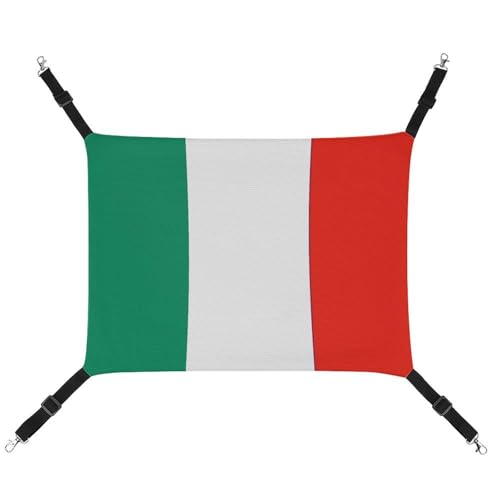 HETVBNS Haustierhängematte mit italienischer Flagge, für Katzen und Hunde, weiche, atmungsaktive Canvas-Hängematte mit verstellbaren Riemen, bequemes und langlebiges Hängebett für kleine bis HETVBNS Haustierhängematte mit italienischer Flagge, für Katzen und Hunde, weiche, atmungsaktive Canvas-Hängematte mit verstellbaren Riemen, bequemes und langlebiges Hängebett für kleine bis von HETVBNS