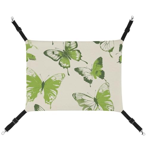 HETVBNS Limettengrüne Schmetterlings-Haustier-Hängematte für Katzen und Hunde, weiche atmungsaktive Canvas-Hängematte mit verstellbaren Trägern, bequemes und langlebiges Hängebett für kleine bis HETVBNS Limettengrüne Schmetterlings-Haustier-Hängematte für Katzen und Hunde, weiche atmungsaktive Canvas-Hängematte mit verstellbaren Trägern, bequemes und langlebiges Hängebett für kleine bis von HETVBNS