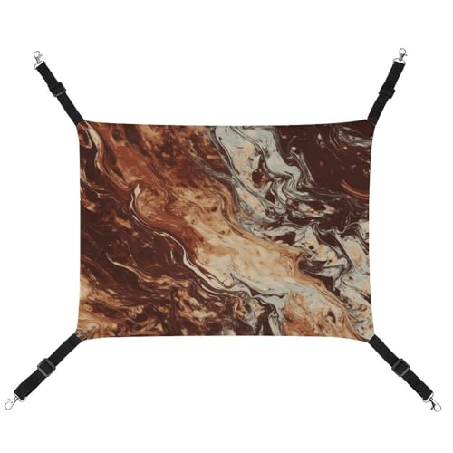 HETVBNS Marmor gemischte braune Haustier-Hängematte für Katzen & Hunde, weiche atmungsaktive Canvas-Hängematte mit verstellbaren Trägern, bequemes und langlebiges Hängebett für kleine bis mittelgroße HETVBNS Marmor gemischte braune Haustier-Hängematte für Katzen & Hunde, weiche atmungsaktive Canvas-Hängematte mit verstellbaren Trägern, bequemes und langlebiges Hängebett für kleine bis mittelgroße von HETVBNS