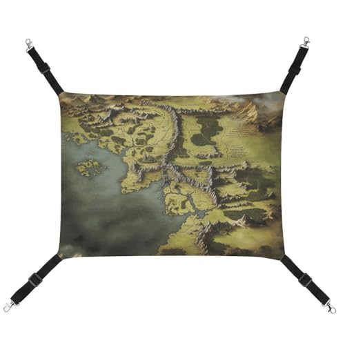 HETVBNS Mittelerde Haustier-Hängematte für Katzen und Hunde, weiche, atmungsaktive Canvas-Hängematte mit verstellbaren Riemen, bequemes und langlebiges Hängebett für kleine bis mittelgroße Haustiere HETVBNS Mittelerde Haustier-Hängematte für Katzen und Hunde, weiche, atmungsaktive Canvas-Hängematte mit verstellbaren Riemen, bequemes und langlebiges Hängebett für kleine bis mittelgroße Haustiere von HETVBNS