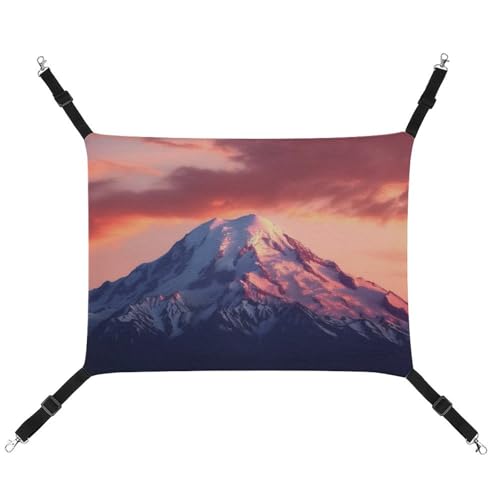 HETVBNS Mount at Sunset Haustier-Hängematte für Katzen und Hunde, weiche, atmungsaktive Canvas-Hängematte mit verstellbaren Riemen, bequemes und langlebiges Hängebett für kleine bis mittelgroße HETVBNS Mount at Sunset Haustier-Hängematte für Katzen und Hunde, weiche, atmungsaktive Canvas-Hängematte mit verstellbaren Riemen, bequemes und langlebiges Hängebett für kleine bis mittelgroße von HETVBNS