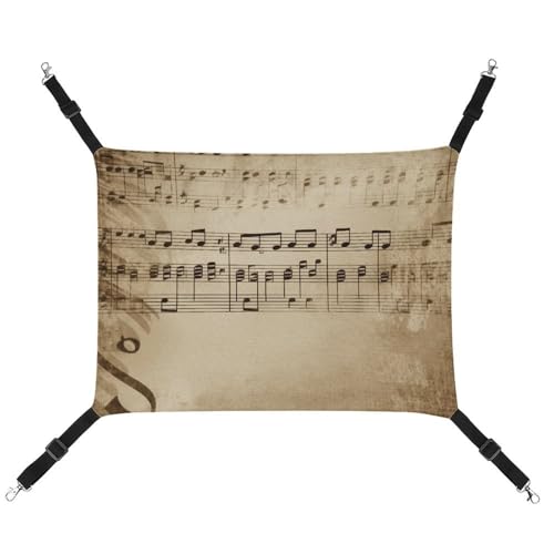 HETVBNS Musiknoten auf altem Papier Haustierhängematte für Katzen & Hunde, weiche atmungsaktive Canvas-Hängematte mit verstellbaren Trägern, bequemes und langlebiges Hängebett für kleine bis HETVBNS Musiknoten auf altem Papier Haustierhängematte für Katzen & Hunde, weiche atmungsaktive Canvas-Hängematte mit verstellbaren Trägern, bequemes und langlebiges Hängebett für kleine bis von HETVBNS