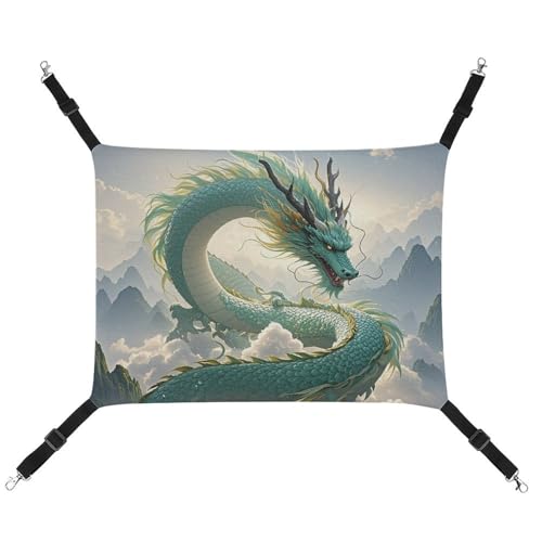 HETVBNS Qinglong Haustierhängematte für Katzen & Hunde, weiche atmungsaktive Canvas-Hängematte mit verstellbaren Riemen, bequemes und langlebiges Hängebett für kleine bis mittelgroße Haustiere HETVBNS Qinglong Haustierhängematte für Katzen & Hunde, weiche atmungsaktive Canvas-Hängematte mit verstellbaren Riemen, bequemes und langlebiges Hängebett für kleine bis mittelgroße Haustiere von HETVBNS