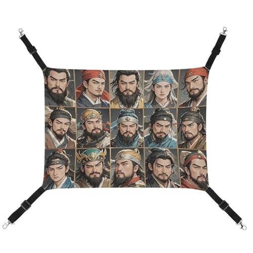 HETVBNS Water Margin Heroes Haustier-Hängematte für Katzen und Hunde, weiche atmungsaktive Canvas-Hängematte mit verstellbaren Riemen, bequemes und langlebiges Hängebett für kleine bis mittelgroße HETVBNS Water Margin Heroes Haustier-Hängematte für Katzen und Hunde, weiche atmungsaktive Canvas-Hängematte mit verstellbaren Riemen, bequemes und langlebiges Hängebett für kleine bis mittelgroße von HETVBNS