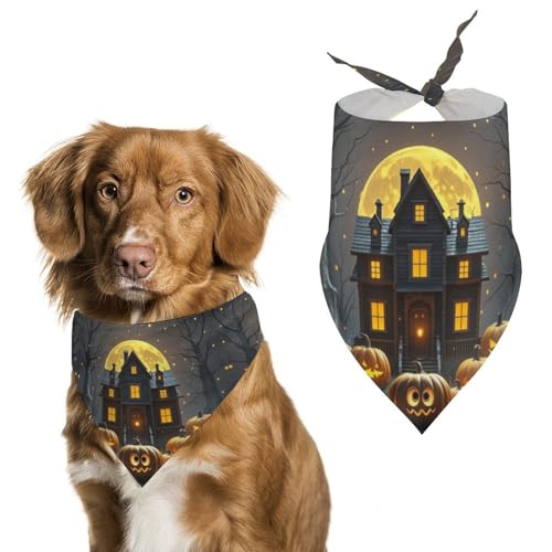 Halstücher für Hunde mit Halloween-Nacht, dreieckig, waschbar, für Katzen und Hunde Halstücher für Hunde mit Halloween-Nacht, dreieckig, waschbar, für Katzen und Hunde von HETVBNS