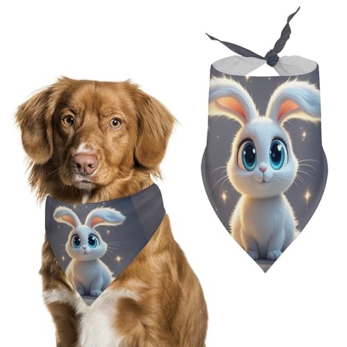 Halstücher mit niedlichem Cartoon-Kaninchen zum Füttern und Pflegen, dreieckige Haustier-Lätzchen, waschbar, Haustier-Schal für Katzen und Hunde Halstücher mit niedlichem Cartoon-Kaninchen zum Füttern und Pflegen, dreieckige Haustier-Lätzchen, waschbar, Haustier-Schal für Katzen und Hunde von HETVBNS