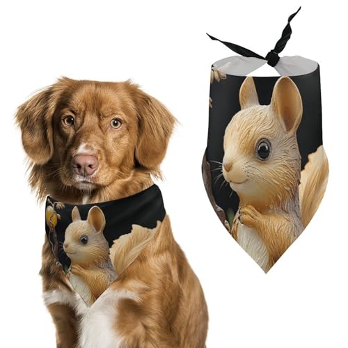 Hundehalstücher aus Harz, Eichhörnchen, zum Füttern, Fellpflege, Dreieck, waschbar, Haustier-Schal für Katzen und Hunde Hundehalstücher aus Harz, Eichhörnchen, zum Füttern, Fellpflege, Dreieck, waschbar, Haustier-Schal für Katzen und Hunde von HETVBNS