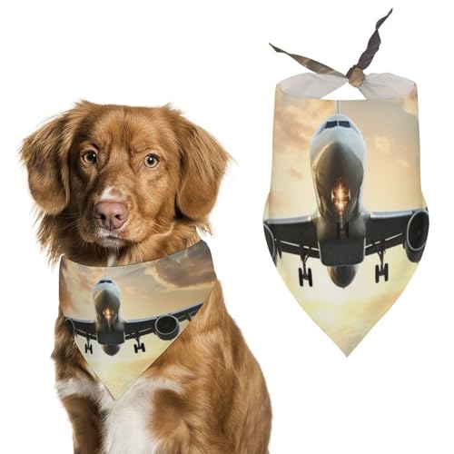 Hundehalstücher im Flugzeug zum Füttern und Pflegen, dreieckige Haustier-Lätzchen, waschbar, Haustier-Schal für Katzen und Hunde Hundehalstücher im Flugzeug zum Füttern und Pflegen, dreieckige Haustier-Lätzchen, waschbar, Haustier-Schal für Katzen und Hunde von HETVBNS