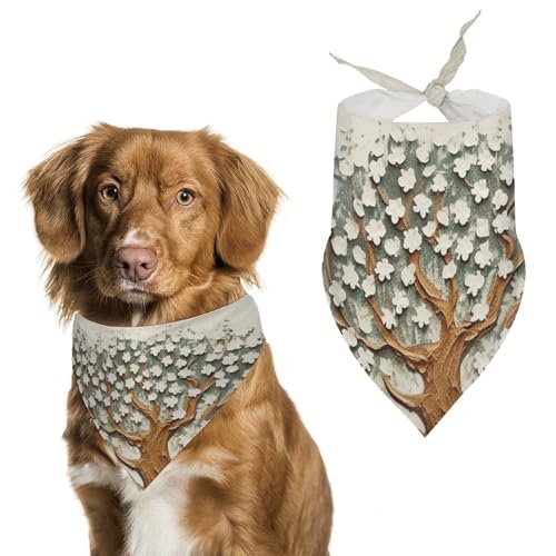 Hundehalstücher mit Baum-Aufdruck, dreieckig, waschbar, für Katzen und Hunde Hundehalstücher mit Baum-Aufdruck, dreieckig, waschbar, für Katzen und Hunde von HETVBNS