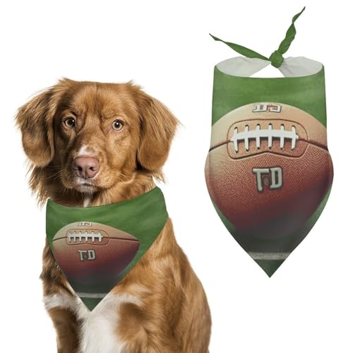 Hundehalstücher mit Fußballfeldball-Motiv, für die Fütterung, Fellpflege, dreieckig, waschbar, Haustier-Schal für Katzen und Hunde Hundehalstücher mit Fußballfeldball-Motiv, für die Fütterung, Fellpflege, dreieckig, waschbar, Haustier-Schal für Katzen und Hunde von HETVBNS