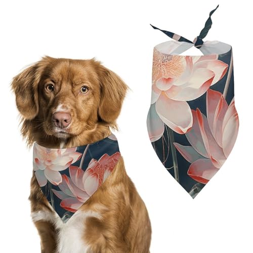 Hundehalstücher mit Libellen- und Blumenmotiv zum Füttern und Pflegen, dreieckiges Haustier-Lätzchen, waschbar, Haustier-Schal für Katzen und Hunde Hundehalstücher mit Libellen- und Blumenmotiv zum Füttern und Pflegen, dreieckiges Haustier-Lätzchen, waschbar, Haustier-Schal für Katzen und Hunde von HETVBNS