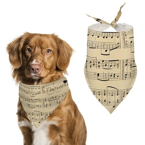 Hundehalstücher mit Musiknoten zum Füttern und Pflegen, dreieckige Haustier-Lätzchen, waschbar, Haustier-Schal für Katzen und Hunde Hundehalstücher mit Musiknoten zum Füttern und Pflegen, dreieckige Haustier-Lätzchen, waschbar, Haustier-Schal für Katzen und Hunde von HETVBNS