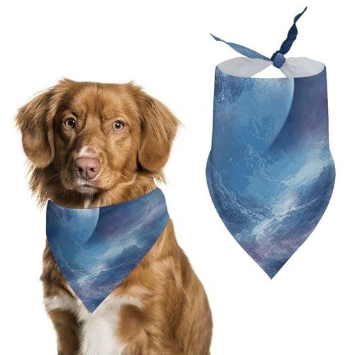 Hundehalstücher mit Nebel und Mond zum Füttern und Pflegen, dreieckige Haustier-Lätzchen, waschbar, Haustier-Schal für Katzen und Hunde Hundehalstücher mit Nebel und Mond zum Füttern und Pflegen, dreieckige Haustier-Lätzchen, waschbar, Haustier-Schal für Katzen und Hunde von HETVBNS