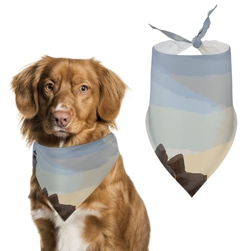 Lighthouse Rocks Hundehalstücher zum Füttern und Pflegen, dreieckige Haustier-Lätzchen, waschbar, Haustier-Schal für Katzen und Hunde von HETVBNS
