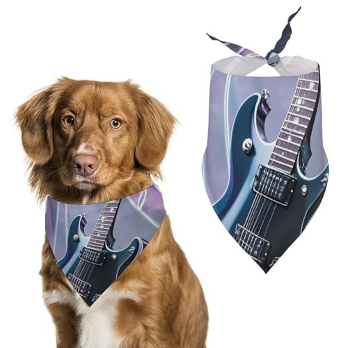 Magische Hundehalstücher mit E-Gitarre, zum Füttern, Fellpflege, Dreiecks-Lätzchen, waschbar, Haustier-Schal für Katzen und Hunde Magische Hundehalstücher mit E-Gitarre, zum Füttern, Fellpflege, Dreiecks-Lätzchen, waschbar, Haustier-Schal für Katzen und Hunde von HETVBNS