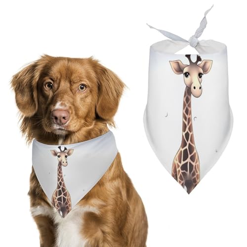 Niedliche Giraffen-Hundehalstücher zum Füttern und Pflegen, dreieckige Haustier-Lätzchen, waschbar, Haustier-Schal für Katzen und Hunde Niedliche Giraffen-Hundehalstücher zum Füttern und Pflegen, dreieckige Haustier-Lätzchen, waschbar, Haustier-Schal für Katzen und Hunde von HETVBNS