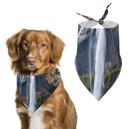 Schöne Wasserfall-Hundehalstücher zum Füttern und Pflegen, dreieckige Haustier-Lätzchen, waschbar, Haustier-Schal für Katzen und Hunde Schöne Wasserfall-Hundehalstücher zum Füttern und Pflegen, dreieckige Haustier-Lätzchen, waschbar, Haustier-Schal für Katzen und Hunde von HETVBNS