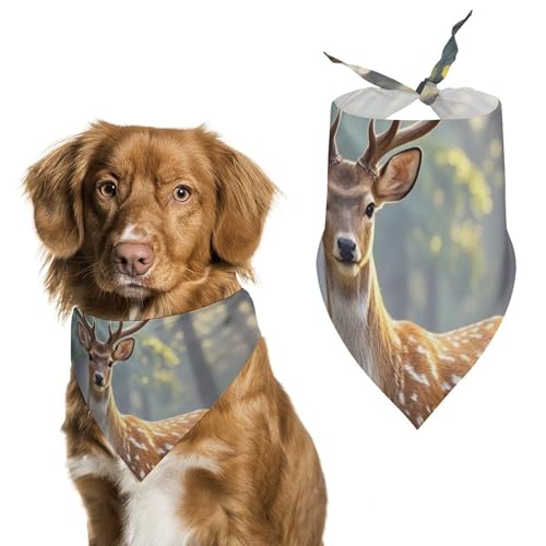 Sika Hirsch-Hundehalstücher zum Füttern von Fellpflege, dreieckige Haustier-Lätzchen, waschbar, Haustier-Schal für Katzen und Hunde Sika Hirsch-Hundehalstücher zum Füttern von Fellpflege, dreieckige Haustier-Lätzchen, waschbar, Haustier-Schal für Katzen und Hunde von HETVBNS
