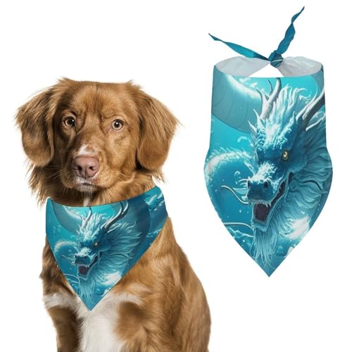 The Dragon King Hundehalstücher für die Fütterung, Fellpflege, dreieckig, waschbar, Haustier-Schal für Katzen und Hunde The Dragon King Hundehalstücher für die Fütterung, Fellpflege, dreieckig, waschbar, Haustier-Schal für Katzen und Hunde von HETVBNS