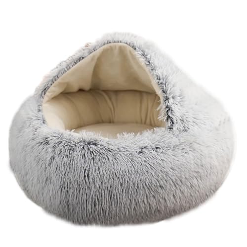 Hundebett, Weiches Katzenhöhlenbett Für Guten Halt, Bequemes Haustierhöhlenbett Mit Abnehmbarem Kissen, Waschbares Hundebett (Color : B, Size : 50cm) von HEXEH