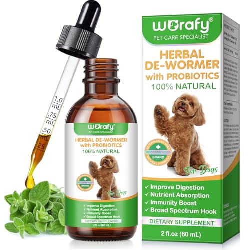 Wurmkur Hund 60ml, Entwurmungsmittel für Hunde, Kräuterreinigung mit Probiotika – Fördert Einen Gesunden Darm, Natürliche Rezeptur Wurmkur Hund 60ml, Entwurmungsmittel für Hunde, Kräuterreinigung mit Probiotika – Fördert Einen Gesunden Darm, Natürliche Rezeptur von HEXIN