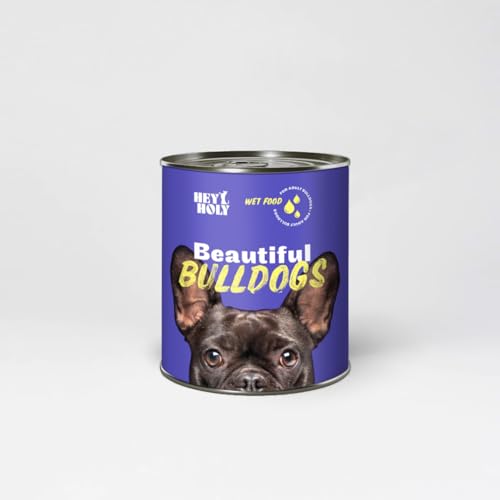 HEY HOLY – Beautiful Bulldoggs Nassfutter – High-Meat Premium Nassfutter für ausgewachsene Hunde mit 40% Lachs (18x 750g) von HEY HOLY