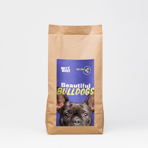 HEY HOLY – Beautiful Bulldogs Trockenfutter für ausgewachsene Hunde mit 40% Lachs – 1er Pack (7kg) – Getreidefrei, nur EIN tierisches Protein, besonders gut verträglich von HEY HOLY