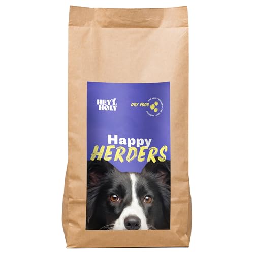 HEY HOLY Premium Trockenfutter für Hütehunde 100% getreidefrei | 7kg Hundefutter für ausgewachsene Hütehunde mit Huhn | Hochverträglich aus natürlichen Zutaten von HEY HOLY