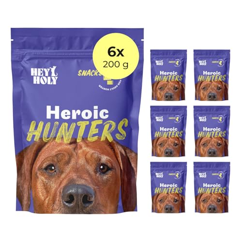 HEY HOLY Premium Hundeleckerlis für Große Jagdhunde 100% getreidefrei | Hunde Snacks | 6 x 200 g Leckerli für ausgewachsene, große Jagdhunde mit Ente | Hochverträglich aus natürlichen Zutaten HEY HOLY Premium Hundeleckerlis für Große Jagdhunde 100% getreidefrei | Hunde Snacks | 6 x 200 g Leckerli für ausgewachsene, große Jagdhunde mit Ente | Hochverträglich aus natürlichen Zutaten von HEY HOLY