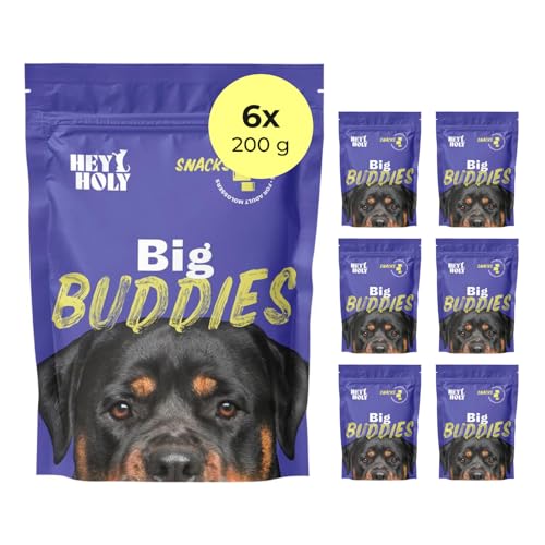 HEY HOLY Premium Hundeleckerlis für Molosser 100% getreidefrei | Hunde Snacks | 6 x 200 g Leckerli für ausgewachsene, Molosser mit Rind | Hochverträglich aus natürlichen Zutaten HEY HOLY Premium Hundeleckerlis für Molosser 100% getreidefrei | Hunde Snacks | 6 x 200 g Leckerli für ausgewachsene, Molosser mit Rind | Hochverträglich aus natürlichen Zutaten von HEY HOLY