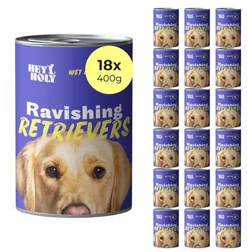 HEY HOLY Premium Nassfutter für Retriever | 18x 400g Hundefutter für ausgewachsene Retriever mit Lamm | Hochverträglich aus natürlichen Zutaten HEY HOLY Premium Nassfutter für Retriever | 18x 400g Hundefutter für ausgewachsene Retriever mit Lamm | Hochverträglich aus natürlichen Zutaten von HEY HOLY