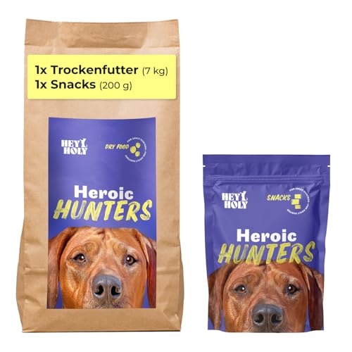 HEY HOLY Set 7 kg Trockenfutter & 1 x 200 g Snacks für große Jagdhunde 100% getreidefrei | Hundefutter & Leckerlis für ausgewachsene große Jagdhunde mit Ente | Hochverträglich aus natürlichen Zutaten HEY HOLY Set 7 kg Trockenfutter & 1 x 200 g Snacks für große Jagdhunde 100% getreidefrei | Hundefutter & Leckerlis für ausgewachsene große Jagdhunde mit Ente | Hochverträglich aus natürlichen Zutaten von HEY HOLY