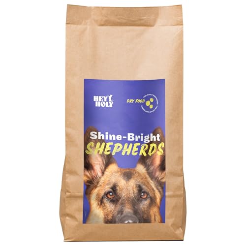 HEY HOLY – Shine-Bright-Shepherds Trockenfutter für ausgewachsene Hunde mit 40% Ente– 1er Pack (7kg) – Getreidefrei, nur EIN tierisches Protein, besonders gut verträglich von HEY HOLY