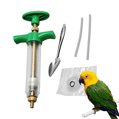 Fütterungsspritze - Löffel Schläuche Vogelfutter Injektor Kit - Injektorschläuche für die Fütterung von Nymphensittichen, Wellensittichen und Papageien mit genauem Maßstab für die Handaufzucht Heyce von HEYCE