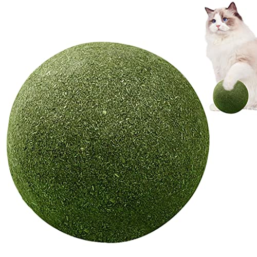 HEYCE Katze Minze Spielzeugball | 10cm Katzenkugel Spielzeugkatze Minzkugel | Super großer, gesunder, natürlicher, leckbarer, selbstentlastender Katzenminzenball für Katzenleckereien im Innen von HEYCE