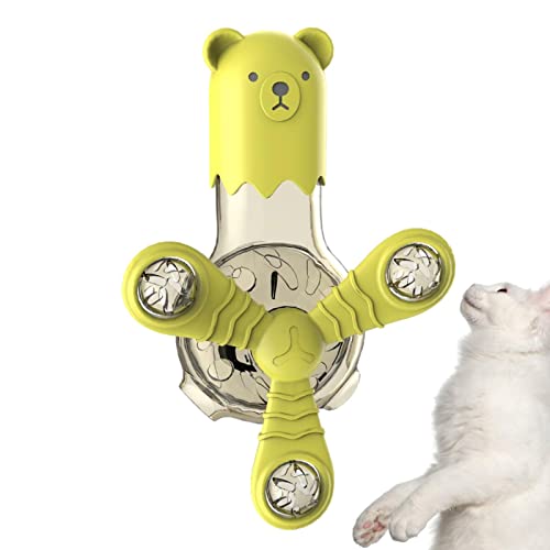 HEYCE Katzen-Spinner-Spielzeug - Drehbarer Futterspender Windmühle Katze Spinner Spielzeug - Multifunktionales interaktives Lernspielzeug für Katzen, Hunde und Welpen von HEYCE