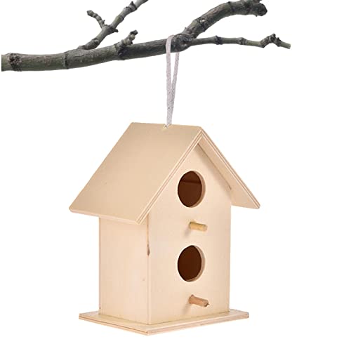 Vogelhäuser für draußen | Vogelhaus aus Zedernholz zum Aufhängen im Freien, Natural Bird Hut Bluebird Finch Cardinals Hanger Bird Nest for Garden Viewing Heyce von HEYCE