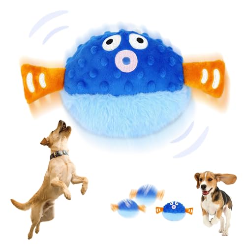 HEYIDAMAI Bewegendes Hundespielzeug, Hundespielzeug Beweglich Elektrisch, Interaktives Hundespielzeug, Aktives Bewegliches Haustier Plschspielzeug mit Klang und Hüpferei für Hunde Katzen (Blue) HEYIDAMAI Bewegendes Hundespielzeug, Hundespielzeug Beweglich Elektrisch, Interaktives Hundespielzeug, Aktives Bewegliches Haustier Plschspielzeug mit Klang und Hüpferei für Hunde Katzen (Blue) von HEYIDAMAI