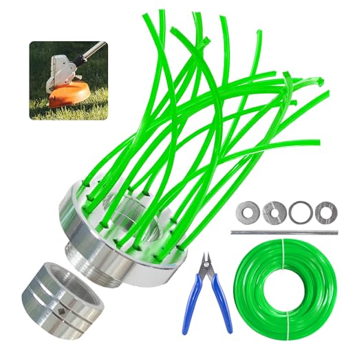HEYIDAMAI Unkrautbürste für Freischneider, Unkrautbürste für Motorsense Aluminium, Rasentrimmer Unkrautbürste, Universal Wildkrautbürste, inkl 30m Nylon Faden Wildkrautbürste & Freischneider Zubehör HEYIDAMAI Unkrautbürste für Freischneider, Unkrautbürste für Motorsense Aluminium, Rasentrimmer Unkrautbürste, Universal Wildkrautbürste, inkl 30m Nylon Faden Wildkrautbürste & Freischneider Zubehör von HEYIDAMAI